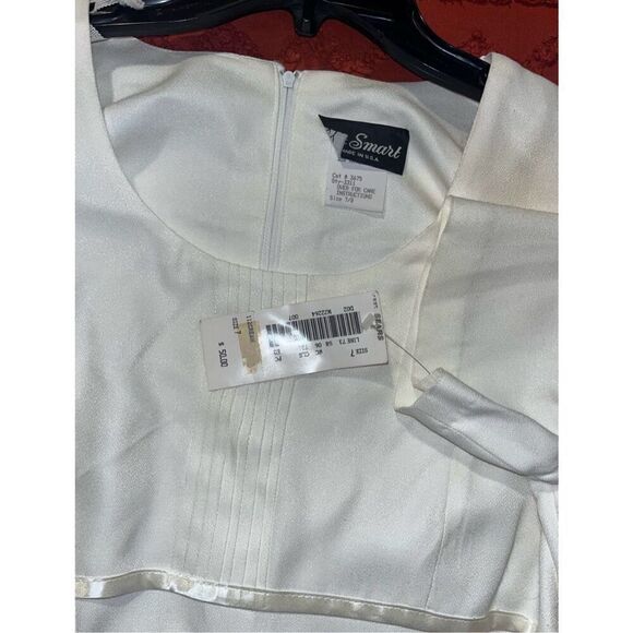 Vintage Sears dress BNWT size 7/8 Be Smart long satiny creamy - Picture 7 of 16